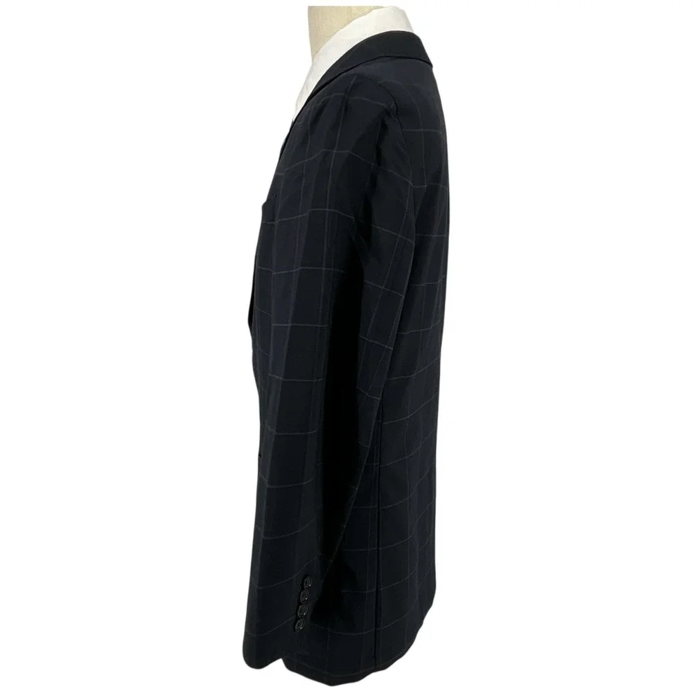 Banana Republic Mens 44R Slim Performance Smart Weight Wool Navy Blazer‎ Jacket